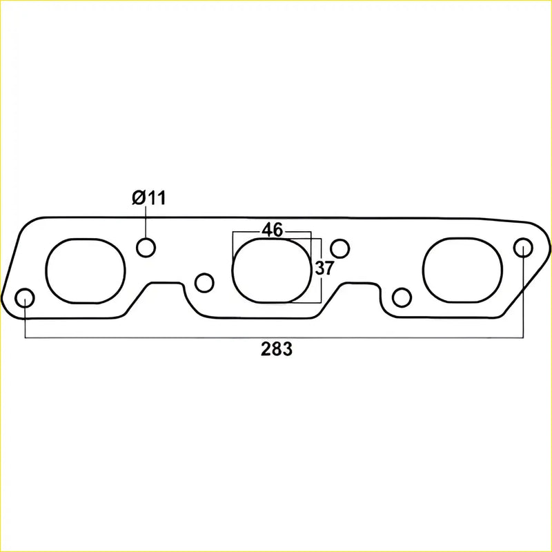 Redback engine intake manifold gasket for holden vehicles with precise dimensional markings for easy installation