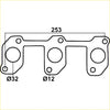 Black engine intake manifold gasket with circular cutouts and bolt holes for redback header gasket toyota landcruiser