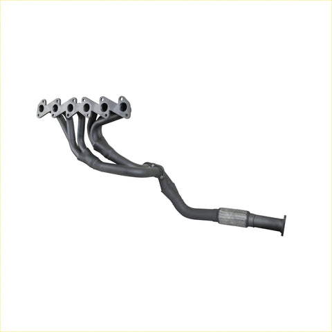 Black metal redback headers exhaust manifold with four ports and catalytic converter for toyota landcruiser 1hz models