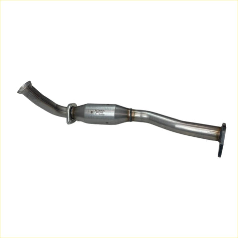 Silver metallic redback high flow catalytic converter with curved tubular design and stamped markings for ford falcon ea au