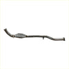 Silver metallic redback high flow catalytic converter with curved tubular design for ford falcon ba bf sedan