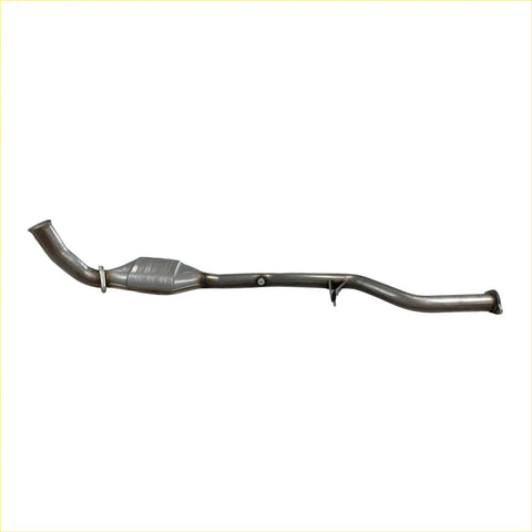 Silver metallic redback high flow catalytic converter with curved tubular design for ford falcon ba bf sedan