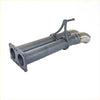 Gray metallic redback muffler delete with polished chrome dual exhaust tips and mounting bracket for toyota landcruiser back side
