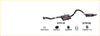 Black 2.5 inch cat back exhaust system with red logos and curved pipes for holden commodore vs by redback performance