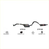 Black redback performance 2.5 inch aftermarket exhaust system for holden commodore vl v8 with central resonator and red logos