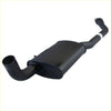 Black matte finished redback performance 2.5 inch exhaust muffler with curved pipes for holden commodore vn vp vr