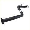 Black metal exhaust manifold with l-shaped design and mounting flanges for redback performance 25 rear tail pipe ford territory