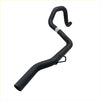 Black matte metal exhaust pipe with angular design and mounting brackets for redback performance ford falcon system back side