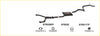 Black redback performance exhaust system for ford falcon with central resonator and red logo on back side