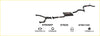 Black metal redback performance exhaust system for ford falcon with central resonator and curved pipes featuring str branding