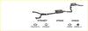 Black redback performance exhaust system for ford falcon with central resonator and red logo accents on pipes