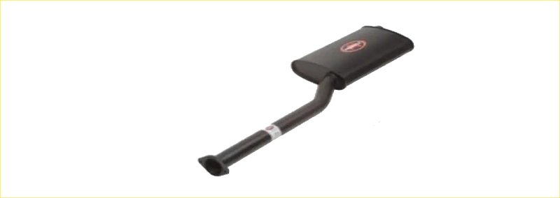 Black metal shovel with sleek curved handle and red logo shown with redback performance exhaust system for ford falcon