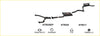 Black redback performance exhaust system kit for ford falcon with central resonator and silver flange accents