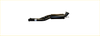Black metallic curved exhaust pipe with polished finish from redback performance exhaust for ford falcon 2002-2005