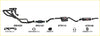 Black redback performance exhaust system for holden calais with catalytic converter and red logo accents on mufflers