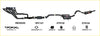 Black redback performance exhaust system with central catalytic converter and dual header pipes for holden calais back side