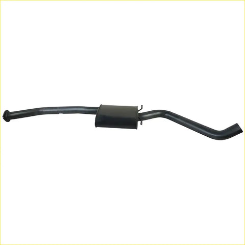 Black metal redback performance exhaust system with central muffler for holden caprice back side view