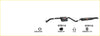 Black redback performance exhaust system with central resonator and curved pipes for holden caprice 04 1990 design