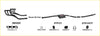 Black redback performance exhaust system with integrated catalytic converter and hardware for holden caprice back side
