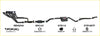 Black redback performance exhaust system kit with headers catalytic converters and downpipes for holden commodore