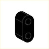 Black dual-hole connector with sleek minimalist design for redback performance exhaust system holden commodore