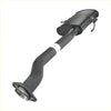 Black metal curved exhaust pipe with flanged end for redback performance exhaust system for holden commodore