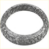 Textured metallic gray rubber grommet with coarse fibrous surface in redback performance exhaust system for holden commodore