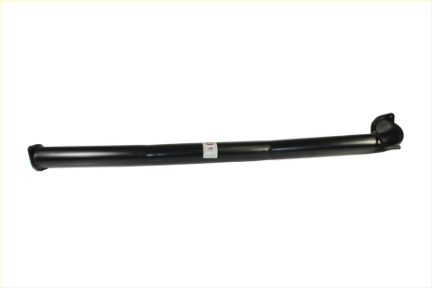 Black metal shock absorber with matte finish and white label for redback performance exhaust system holden commodore