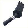 Black cylindrical redback performance exhaust muffler with matte finish and dual tips for holden statesman back view