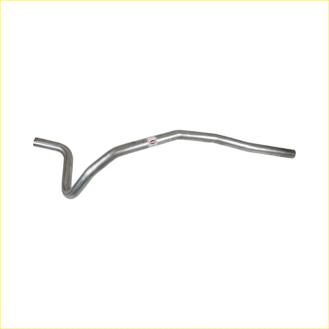 Silver metallic s-shaped motorcycle handlebar with small sticker for redback performance exhaust tailpipe ford falcon