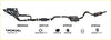 Black Redback performance 2.5 inch exhaust system for Holden with central resonator and dual side pipes showing back side