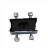 Black rubber-mounted metal bracket with four silver bolts for redback performance headers exhaust toyota landcruiser 80