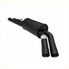 Black matte redback rear muffler twin tail pipe with dual angled exhaust for holden commodore 57l v8 vt back view