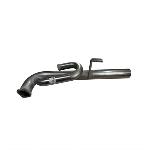 Shiny metallic exhaust manifold with curved pipe and mounting bracket for redback sports system holden commodore