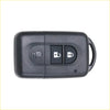 Black plastic remote car key shell for nissan pathfinder qashqai dualis with three buttons and key loop