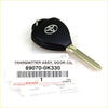 Black toyota remote key set with silver logo and metallic blade for hilux mk6 sr5 2004-2011 use