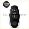 Black and silver ford key fob case shell with lock unlock and trunk buttons for volkswagen touareg 2010-2014