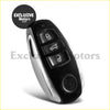 Black and silver remote smart car key case shell with three buttons for Volkswagen Touareg 2010-2014