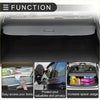 Gray fabric trunk liner with integrated handle for easy access in toyota c-hr retractable cargo cover rear boot shelf