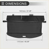 Black fabric car trunk liner with reinforced edges and integrated retractable mechanism for toyota highlander 2020-2024