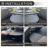 Gray textured retractable cargo cover with sleek modern design for toyota rav4 2013-2018 boot parcel shelf