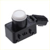 Black plastic reverse backup parking sensor with white top and connector for toyota prius 2010-2015 back side view