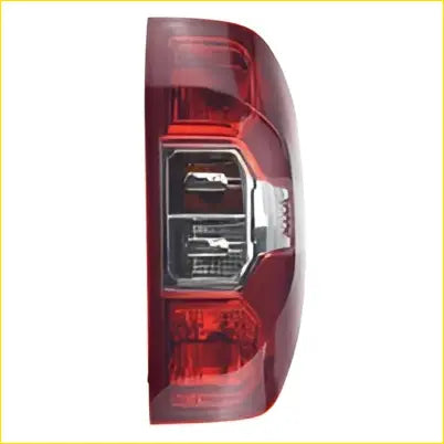 Red plastic rhs tail light with chrome accent and black lens showing back side for ldv t60 pro luxe trailrider 2017-on