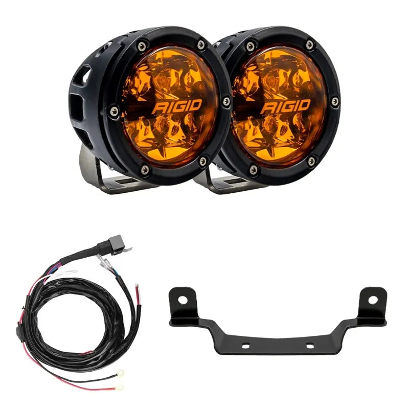 Rigid Industries Rigid Industries 2017+ Polaris Pro R/Turbo R Revolve Amber PRO A-Pillar Light Kit