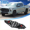 Right bumper bracket retainer for toyota highlander 2014-2019 with black plastic grille insert and red circular fasteners
