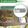 Right car sun visor for toyota highlander 2014-2016 2019 gray plastic with built-in mirror and warning label