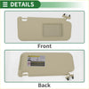 Beige plastic right car sun visor for toyota rav4 2006-2013 with rectangular cutout and clip-on attachment points