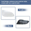 Right driver side mirror cover cap for toyota 4runner made of white plastic with aerodynamic design and mounting hardware backside view
