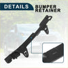 Right front black plastic bumper retainer bracket for toyota highlander with molded clips and mounting loop
