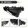 Right front bumper retainer bracket for toyota hilux revo 2015-2023 black plastic trim piece with molded slots and holes